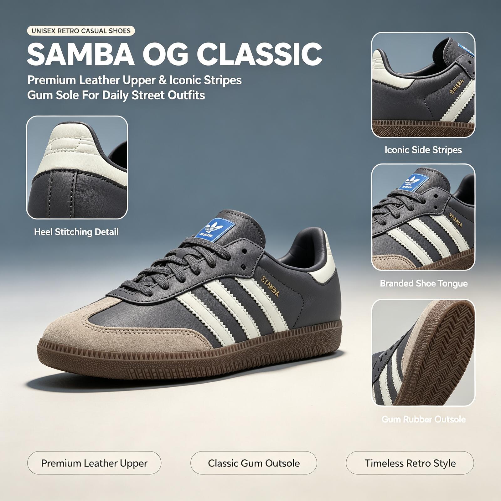 Adidas Shoes Samba - アディダス公式正規品 SAMBA OG スケートボードシューズ ユニセックス グレースエードレザー