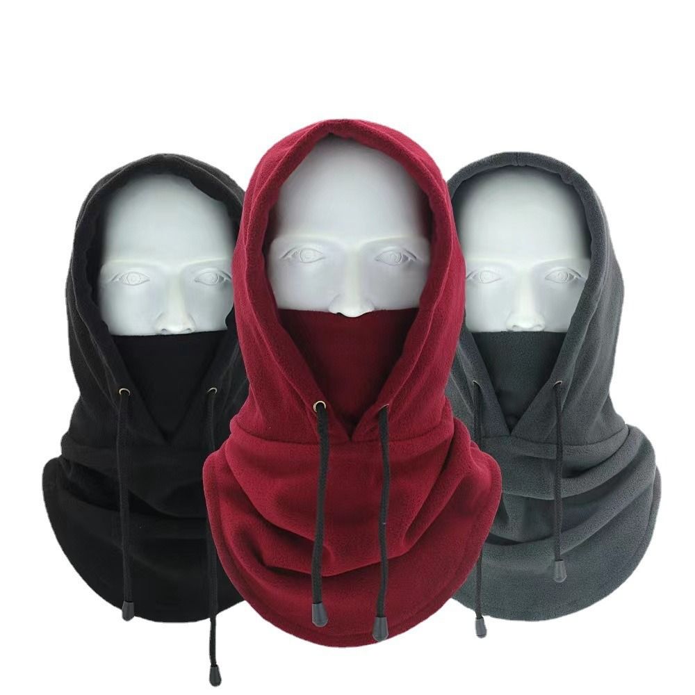 Balaclava Ski Mask - ファッションポーラーフリースバラクラバ防風冬用帽子フルフェイススキマスクキャップ女性男性用