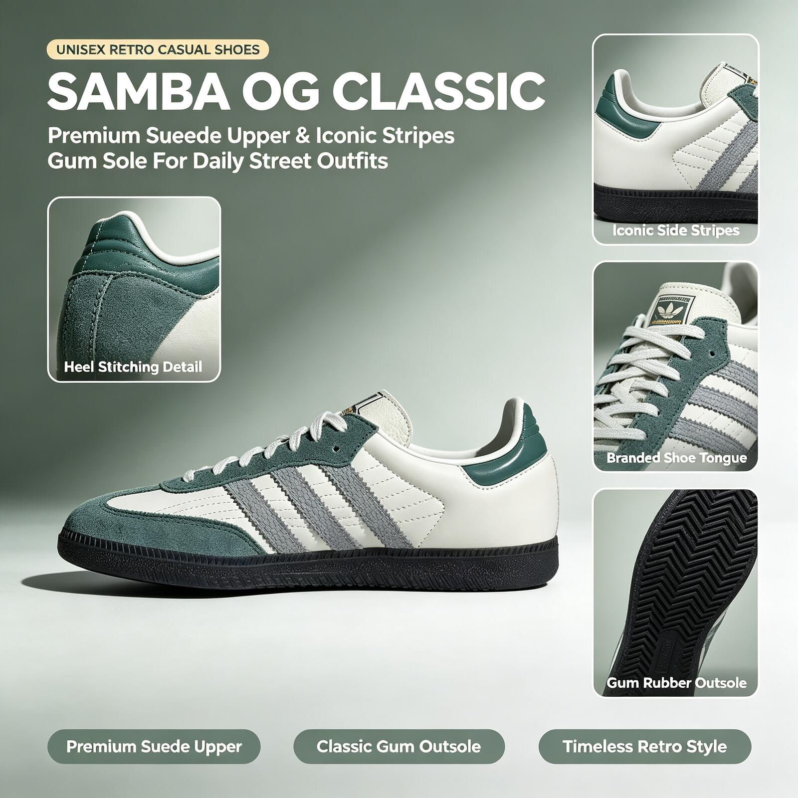 Adidas Shoes Samba - アディダス公式正規品 サンバ JP9222 レザー ローカットスニーカー -