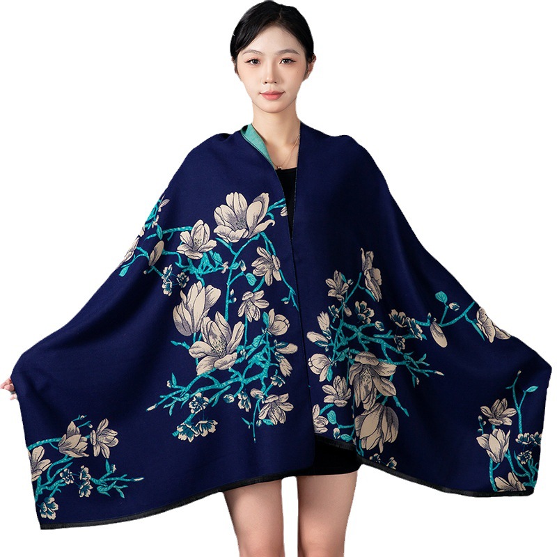 女性の冬のショールカシミヤスカーフ花柄ショールラップパシュミ - Cashmere Pashmina Wrap のレビューと価格