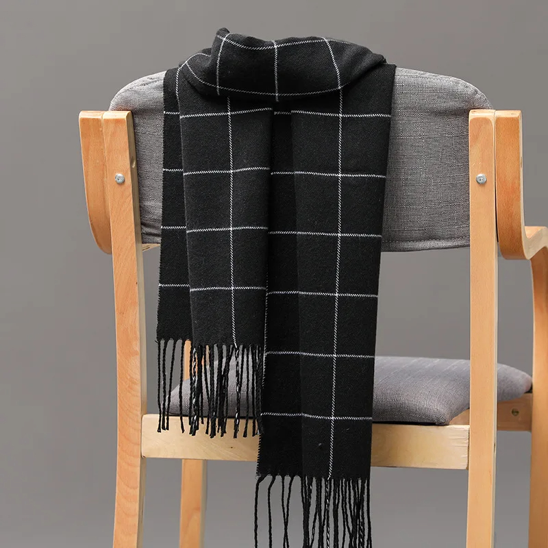 2023 新しい冬の男性スカーフ保温カシミヤスカーフカジュア - Cashmere Pashmina Wrap のレビューと価格