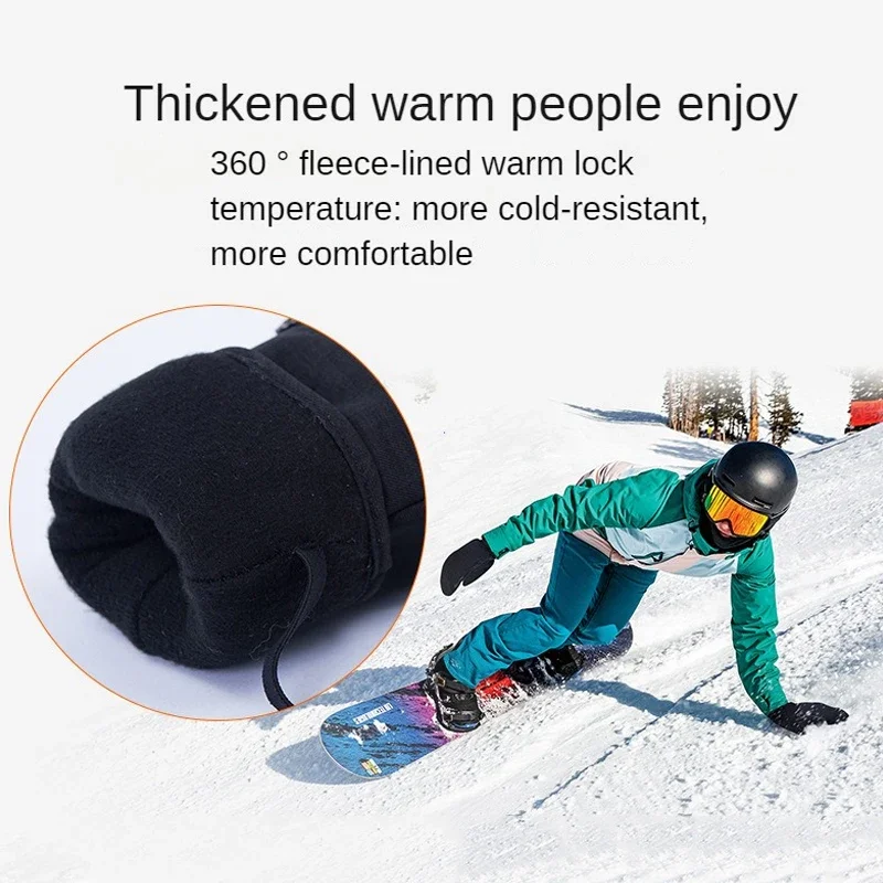 冬用スキーグローブ 防水タッチスクリーン 保温性 厚手スノー - Touch Screen Gloves のレビューと価格